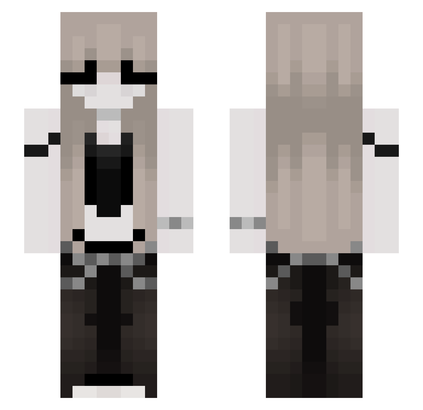 smitas Minecraft skin, front and back view