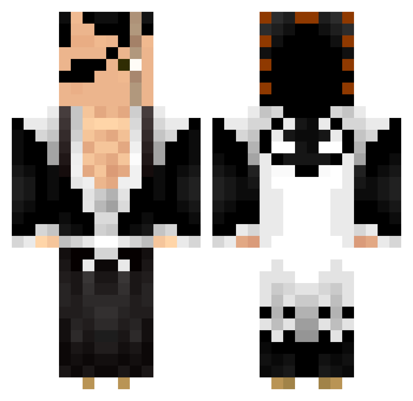mhmd6 Minecraft skin, front and back view