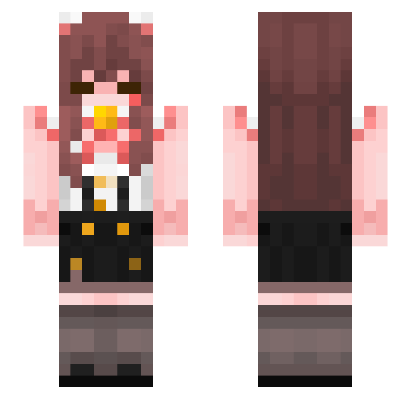 TF_xiaoxiao Minecraft skin, front and back view