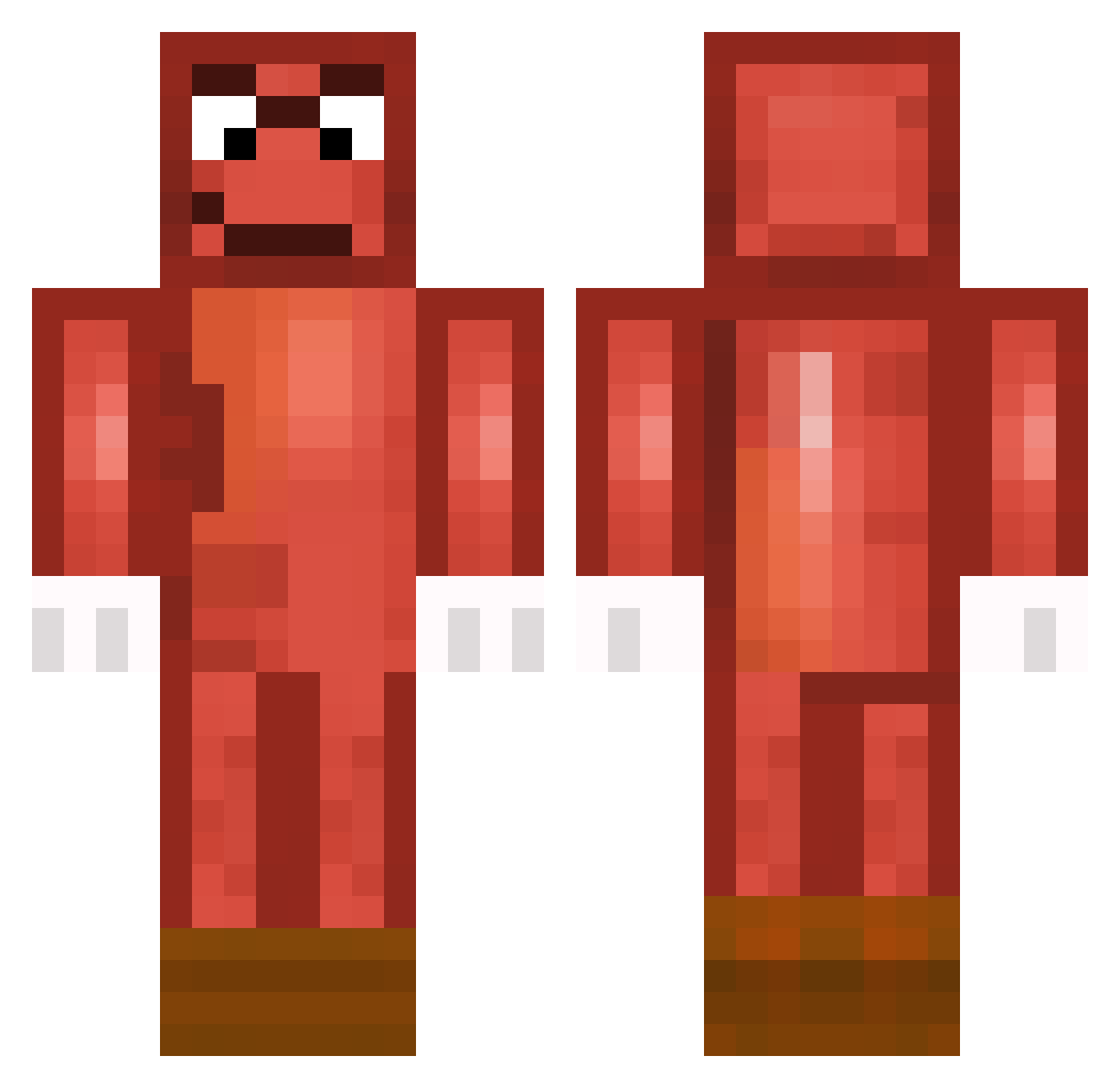Bastafouek Minecraft skin, front and back view