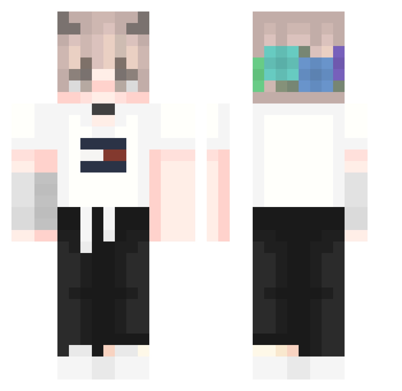 promise_TvT Minecraft skin, front and back view