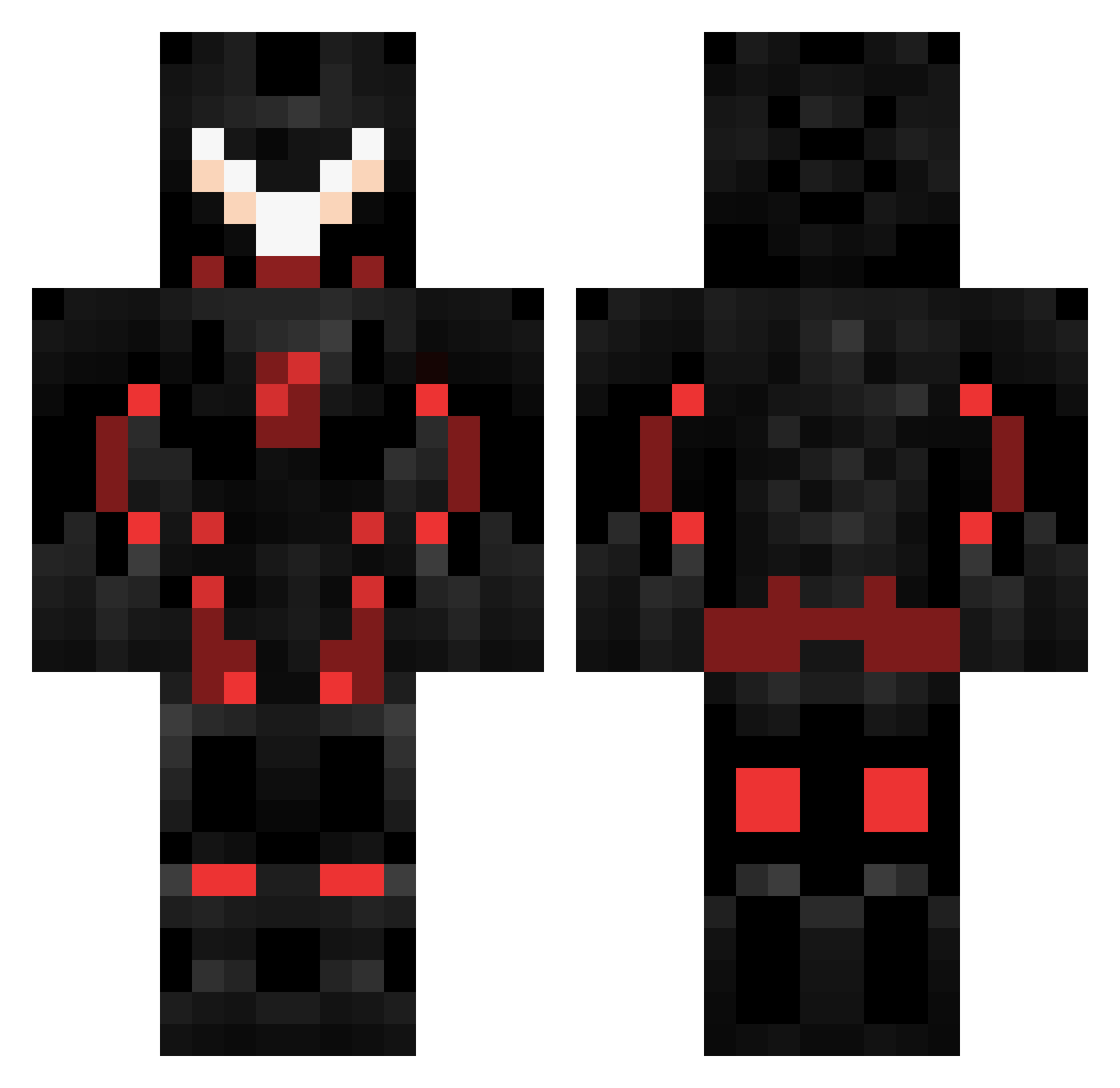 CxruptMC Minecraft skin, front and back view