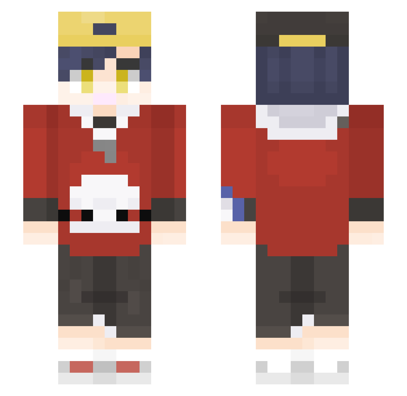 xGamerHayden Minecraft skin, front and back view