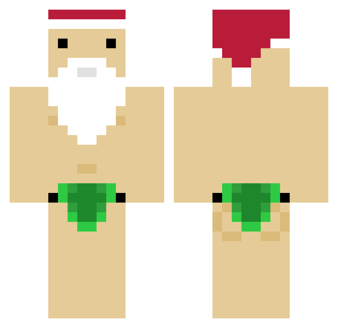 ShiraAsylum Minecraft skin, front and back view