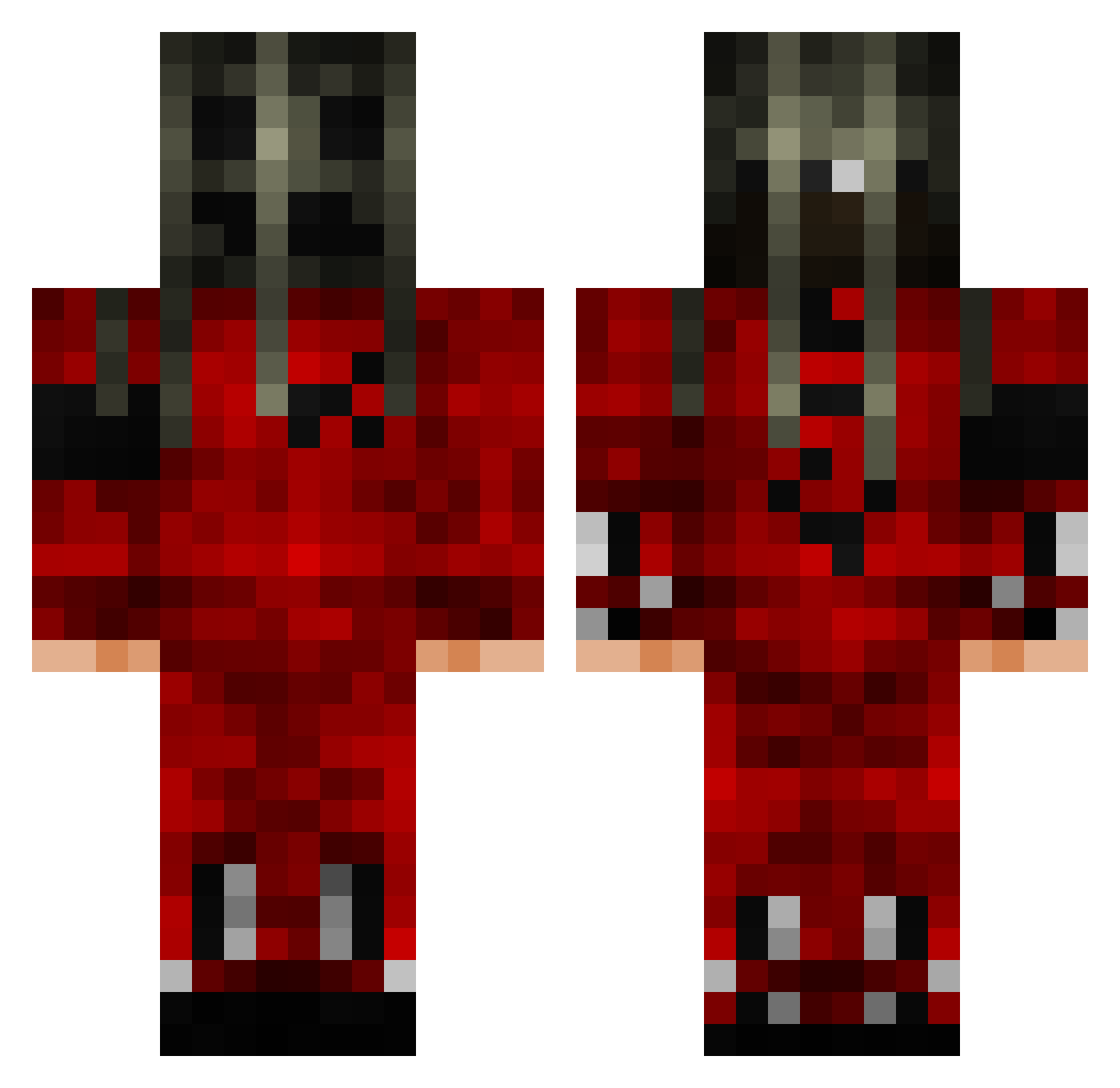 skin_ticket Minecraft skin, front and back view