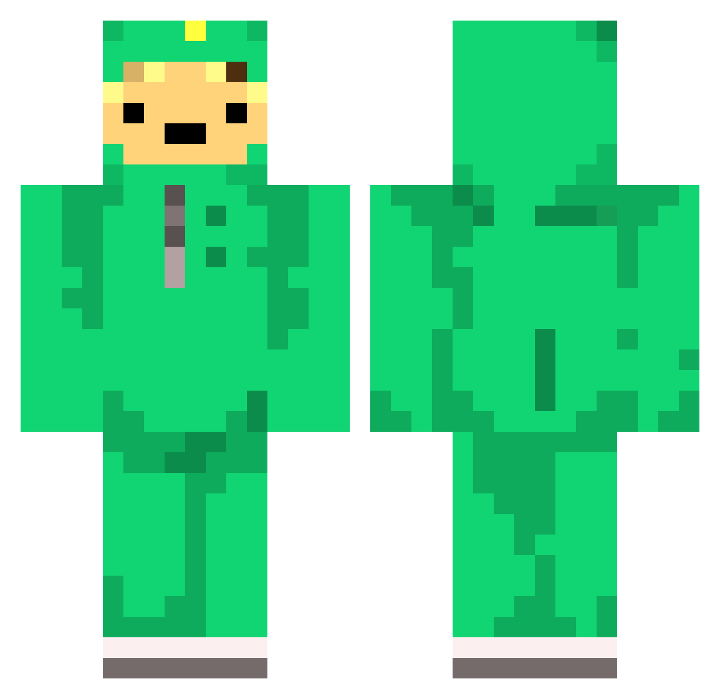 stupidelaina Minecraft skin, front and back view