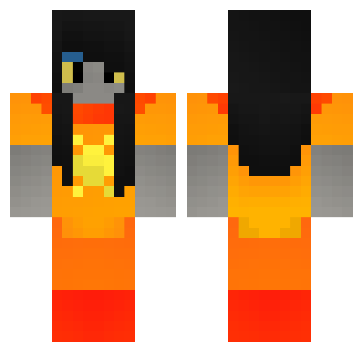 musicalMaestro Minecraft skin, front and back view