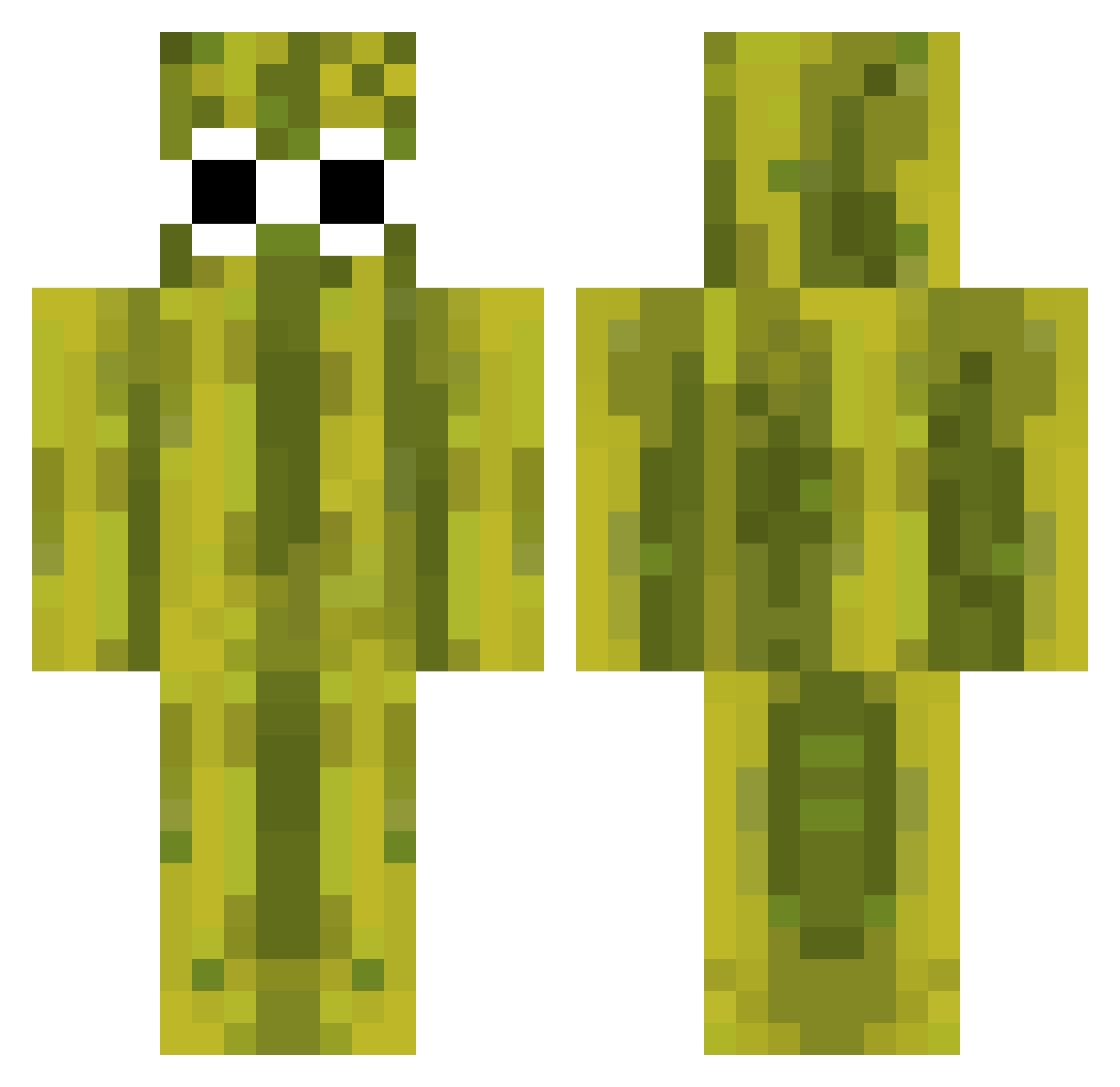 melonsword Minecraft skin, front and back view