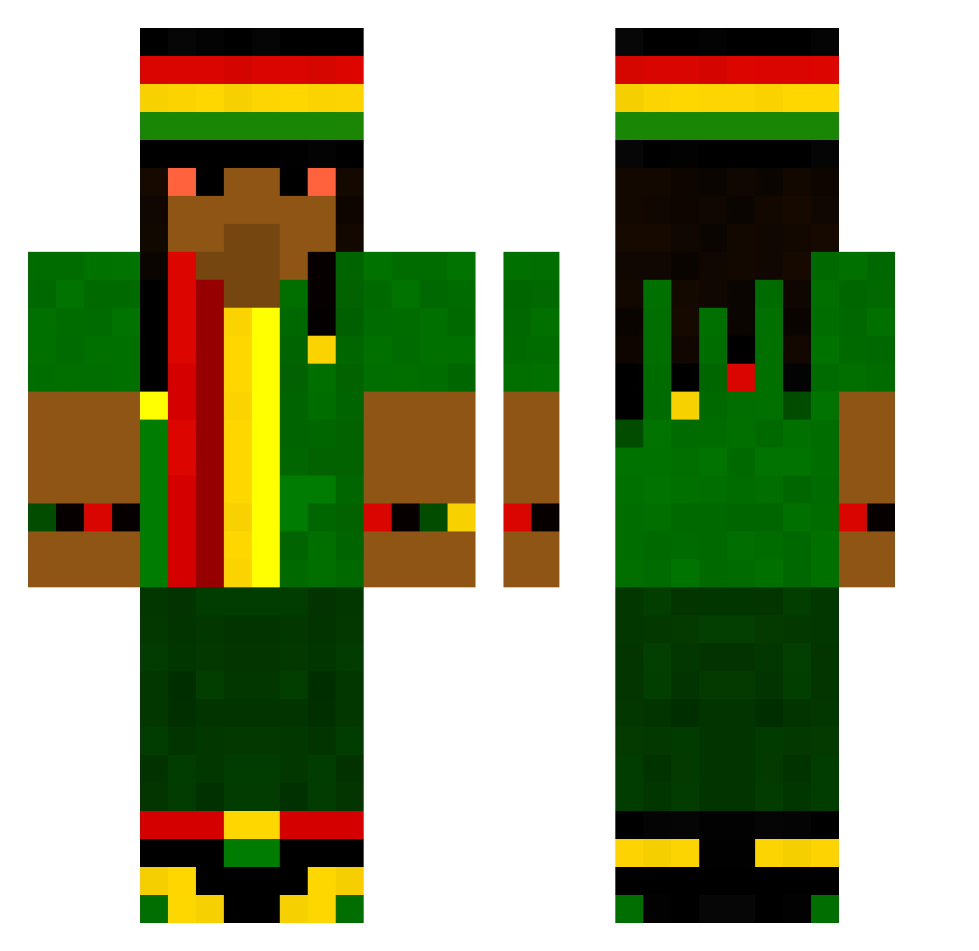 Joe_hava Minecraft skin, front and back view