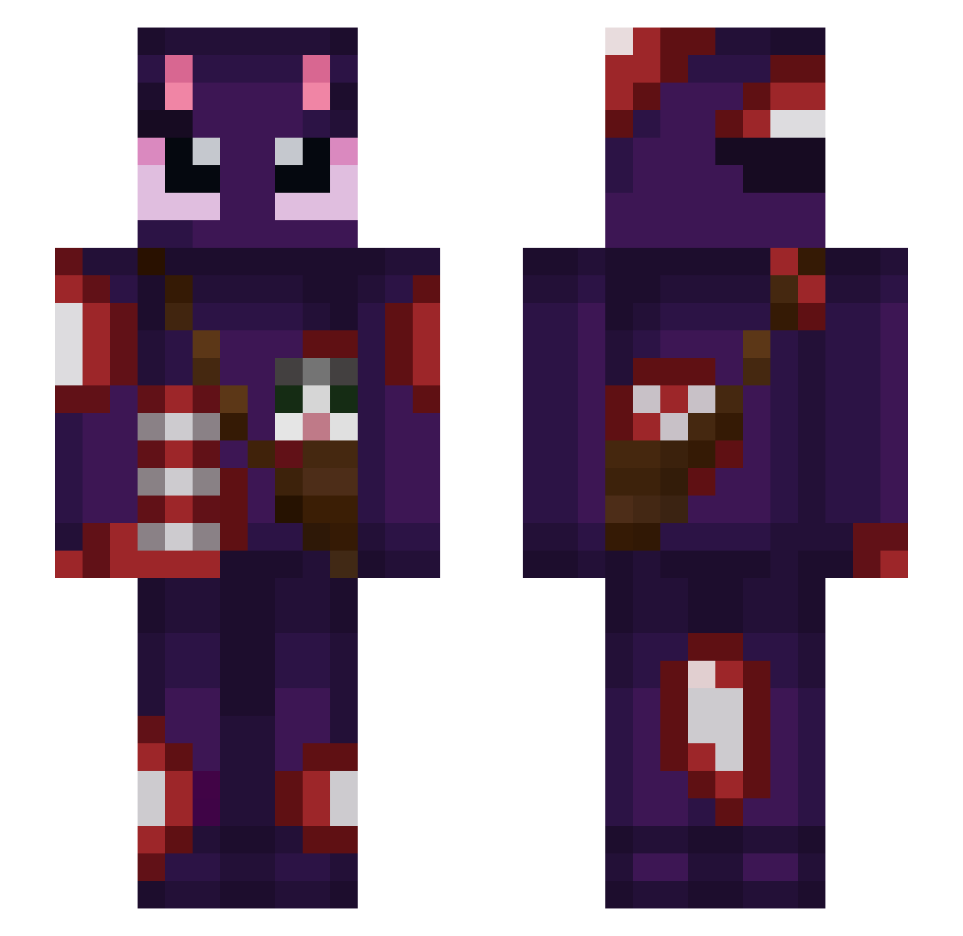 salmunowo Minecraft skin, front and back view