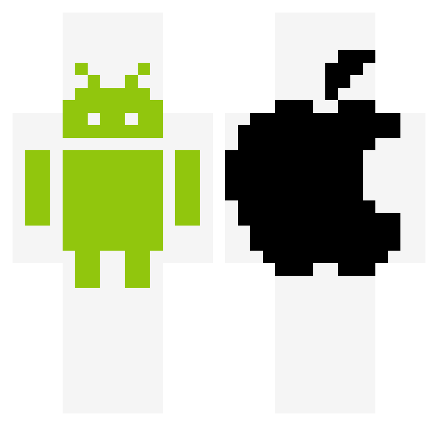 Advance83 Minecraft skin, front and back view