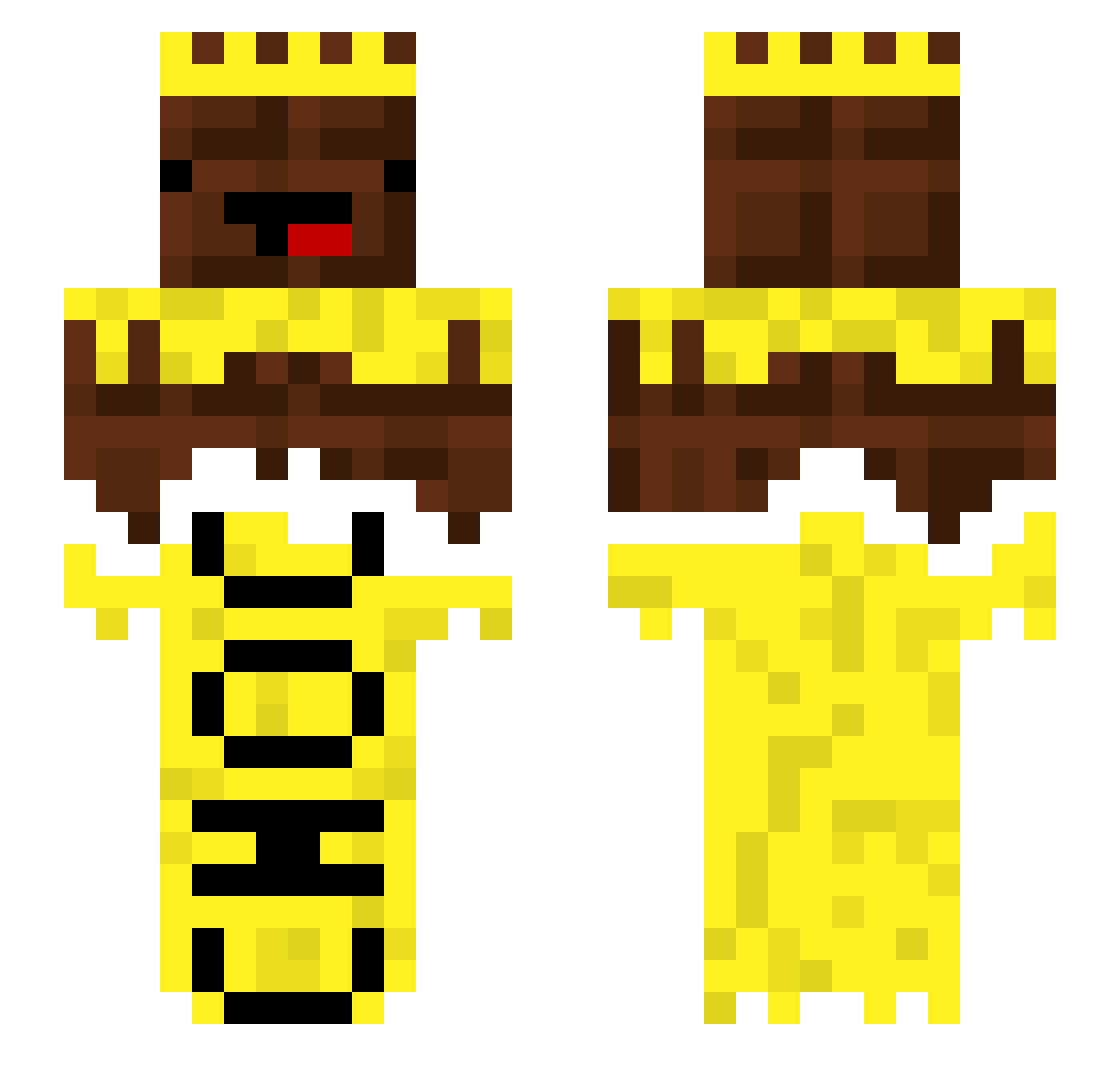 Cheng_________ Minecraft skin, front and back view