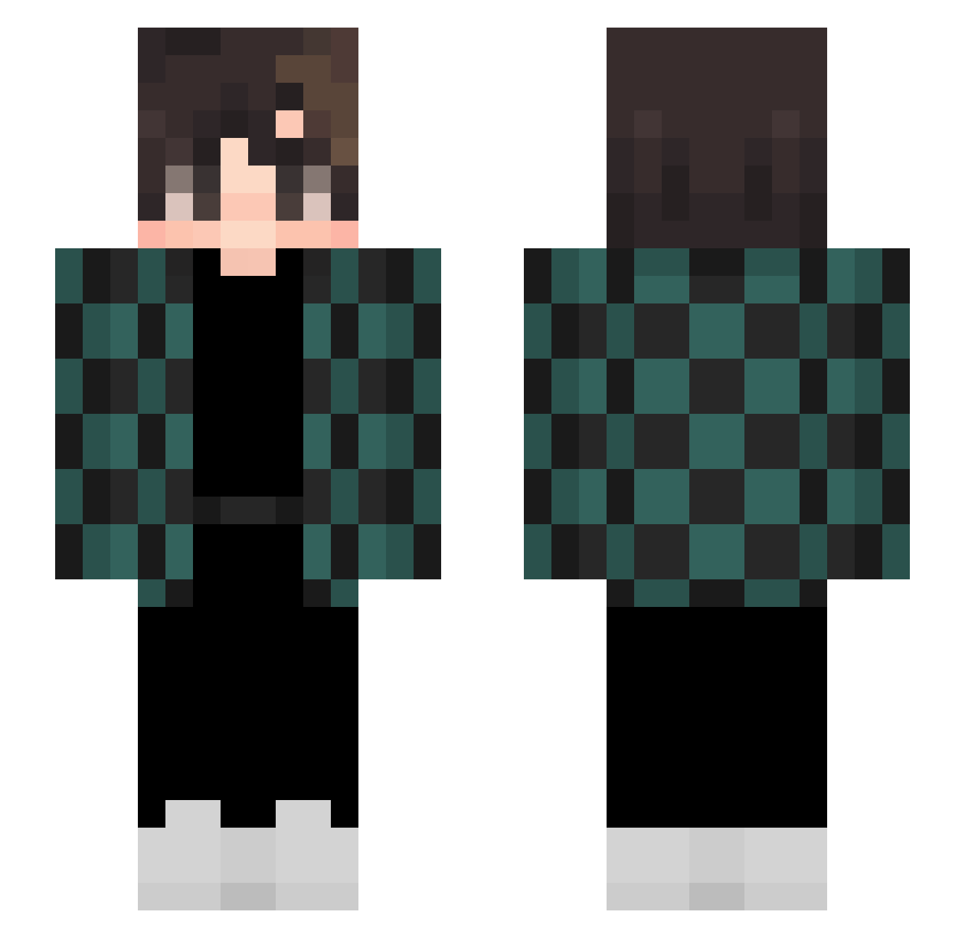 zRaps_ Minecraft skin, front and back view