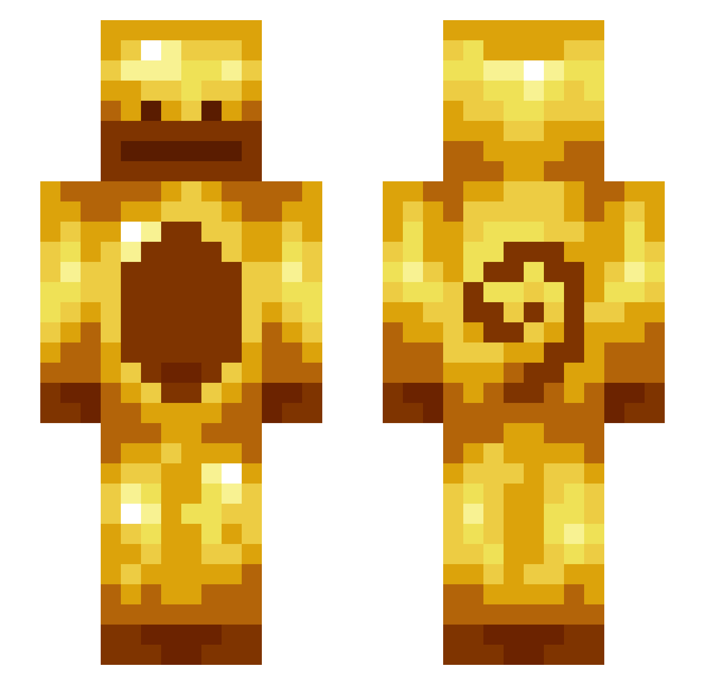 Jedsbeds Minecraft skin, front and back view