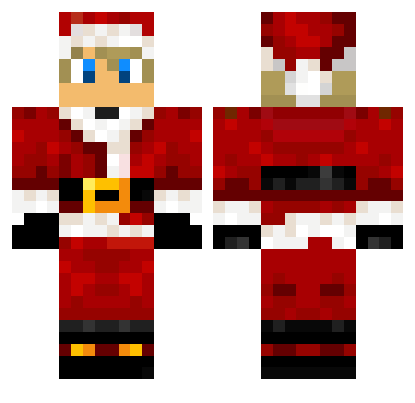 Zeppe_Craft Minecraft skin, front and back view