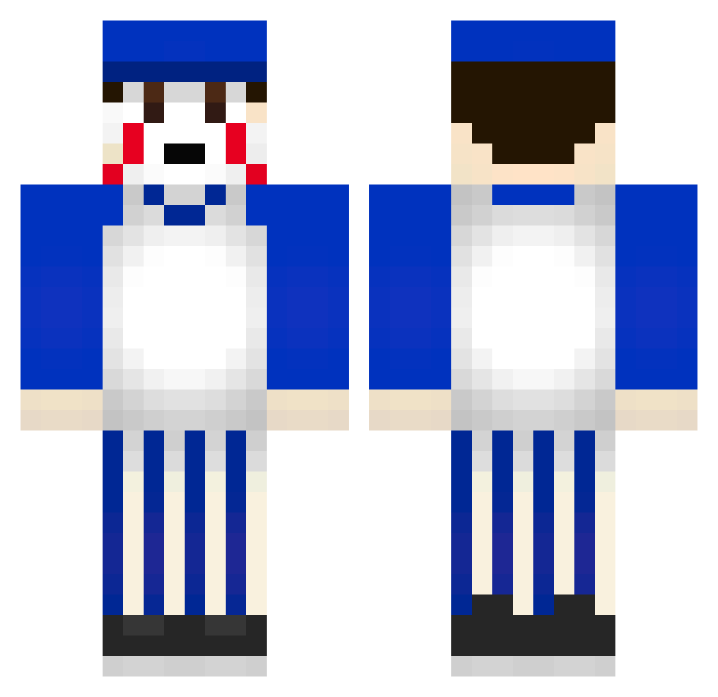 calicait Minecraft skin, front and back view
