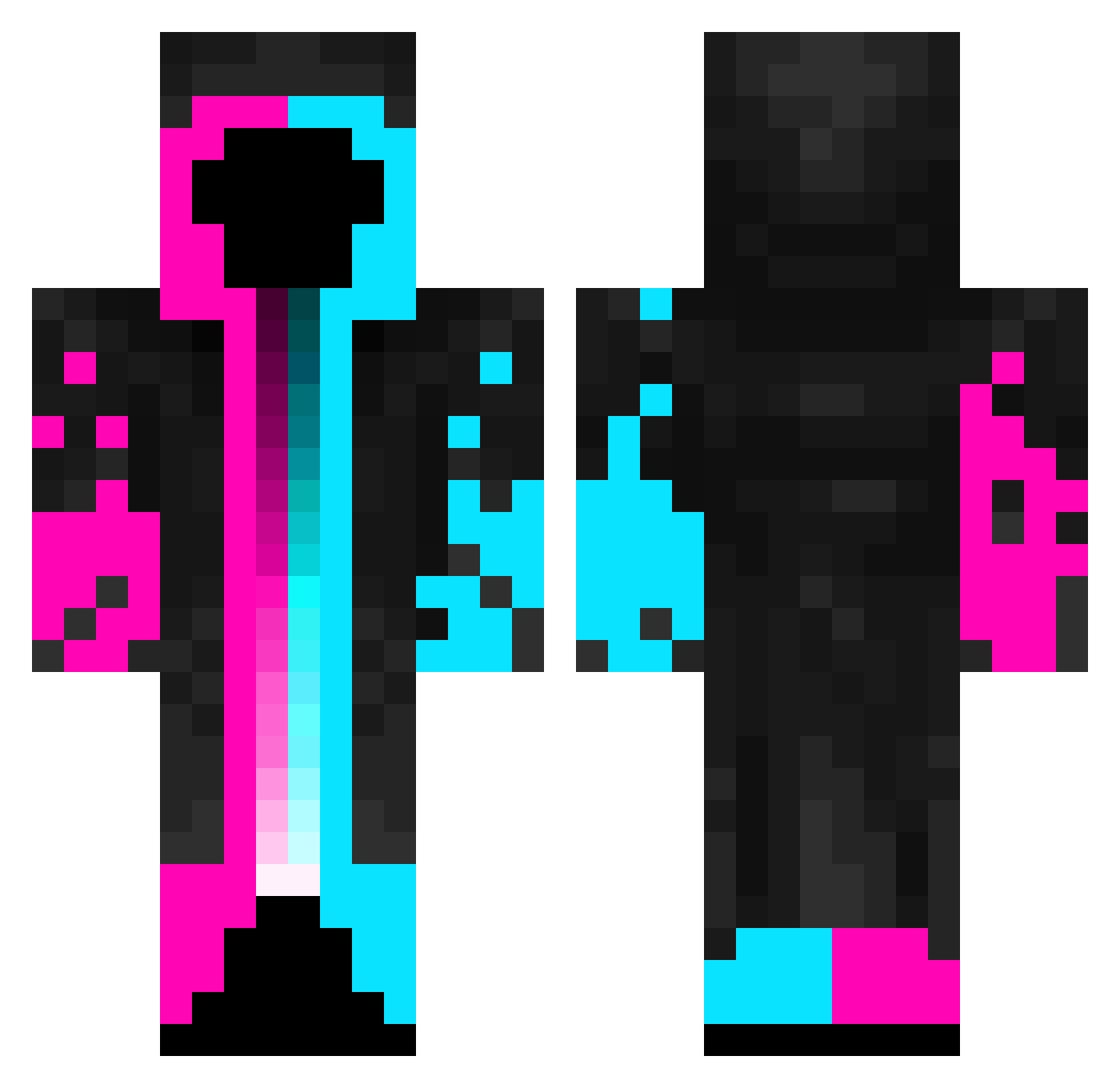 R0flcopter Minecraft skin, front and back view