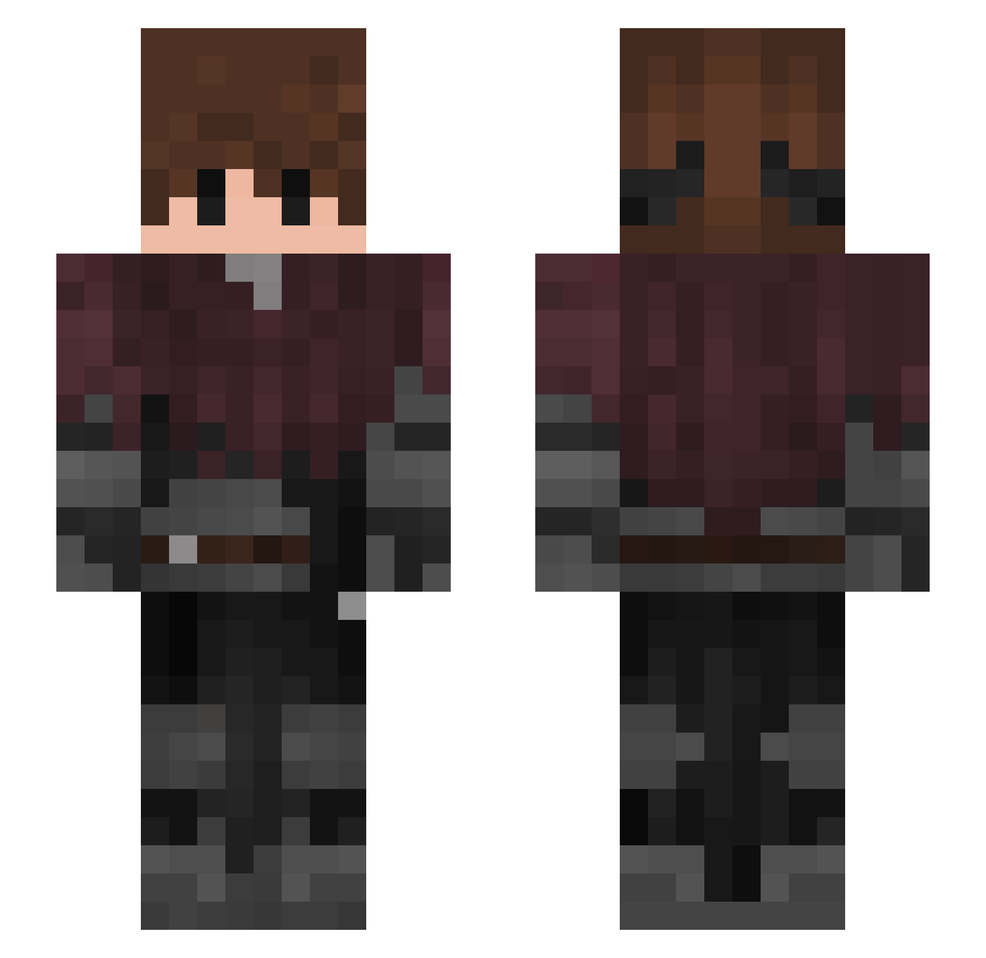 Kazpyr_ Minecraft skin, front and back view