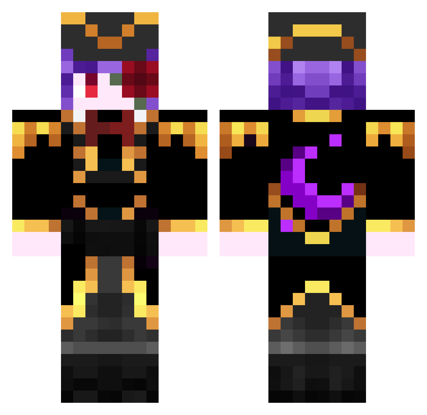 jumong12 Minecraft skin, front and back view