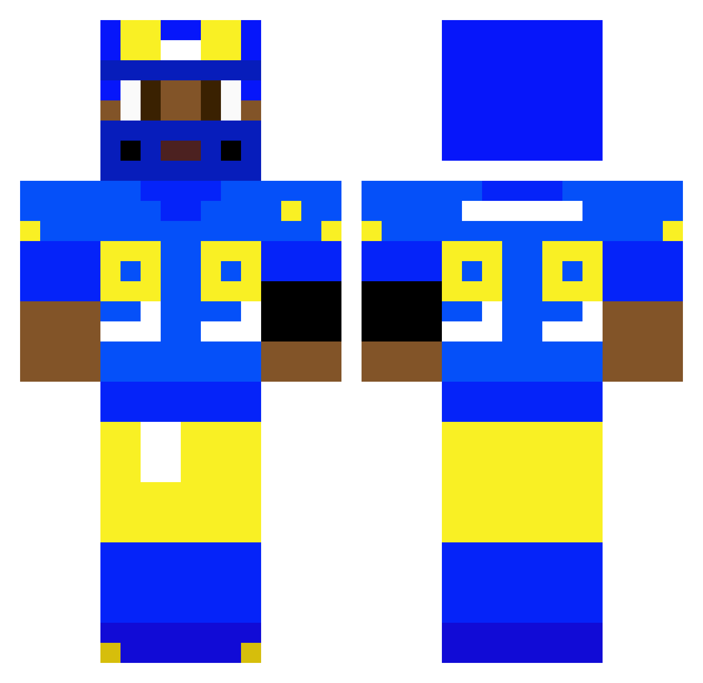 TGBcarlosGAMING1 Minecraft skin, front and back view