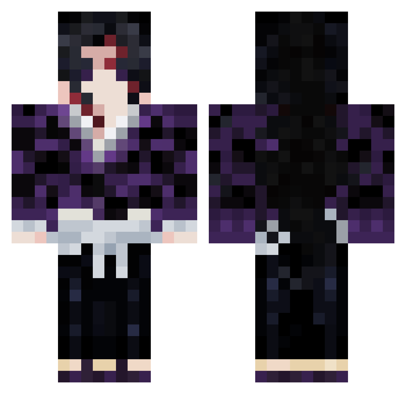 lupabb Minecraft skin, front and back view