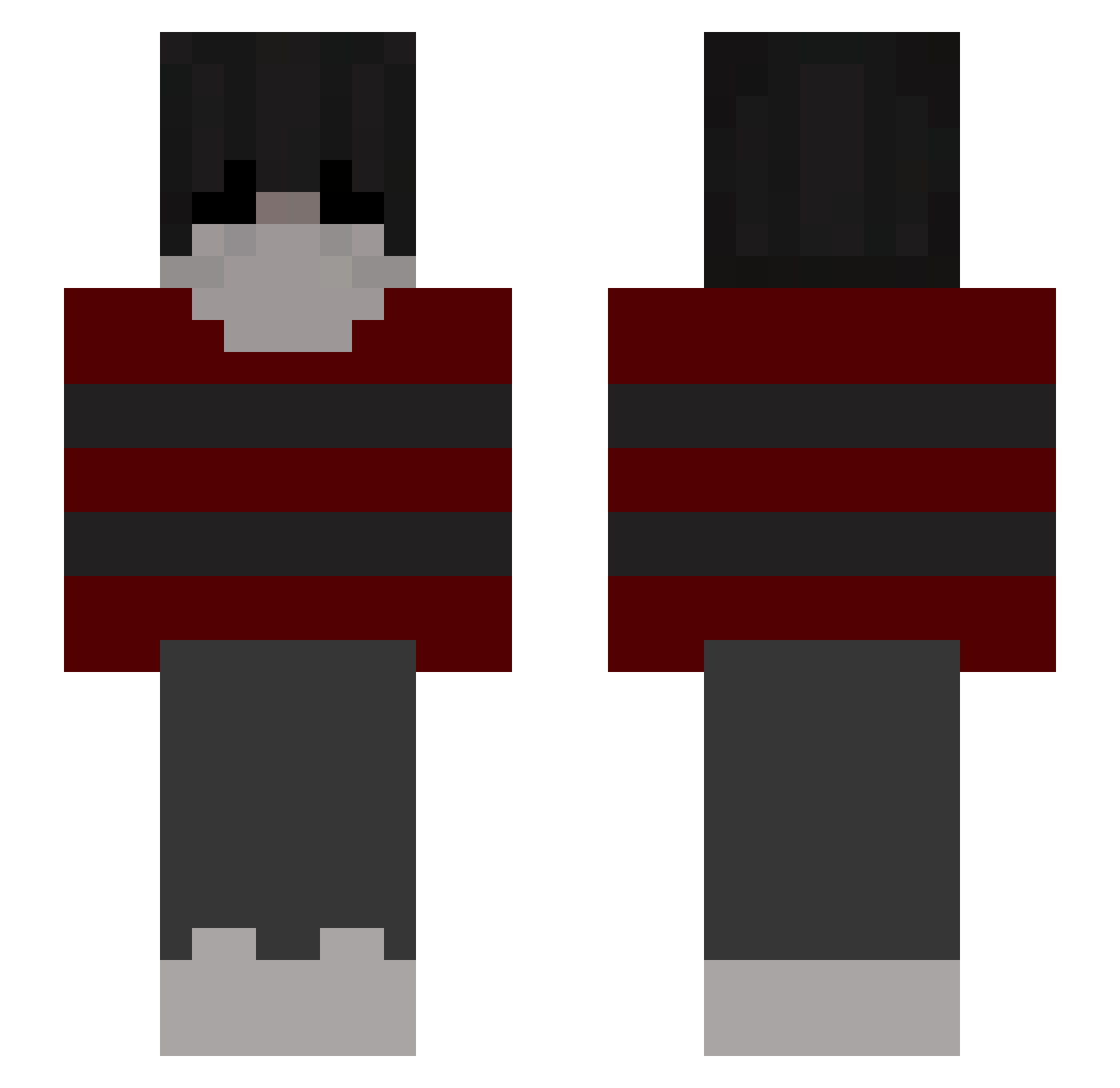 Trooper9198 Minecraft skin, front and back view