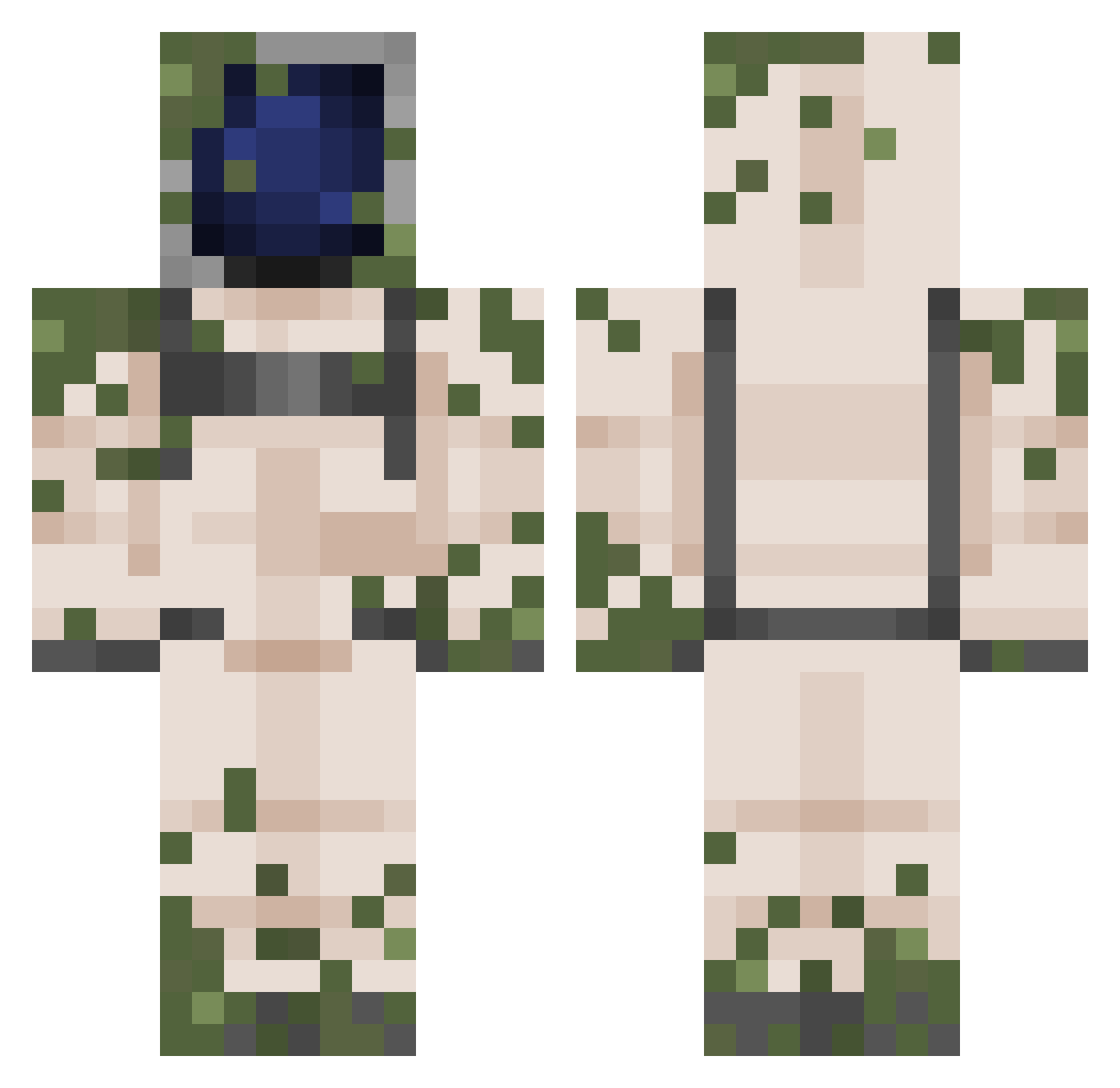 yaymexed Minecraft skin, front and back view