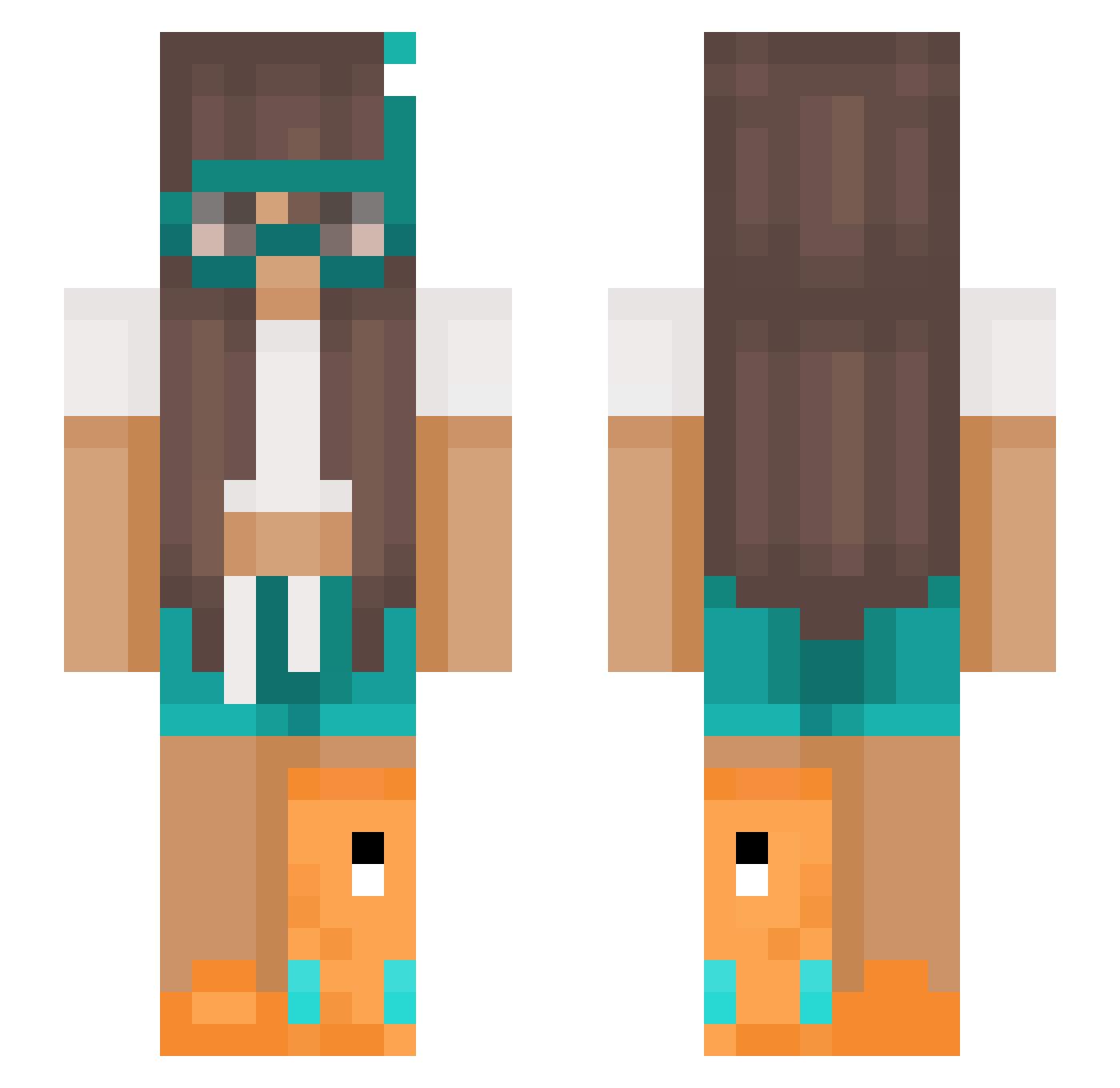luffyfangirl Minecraft skin, front and back view