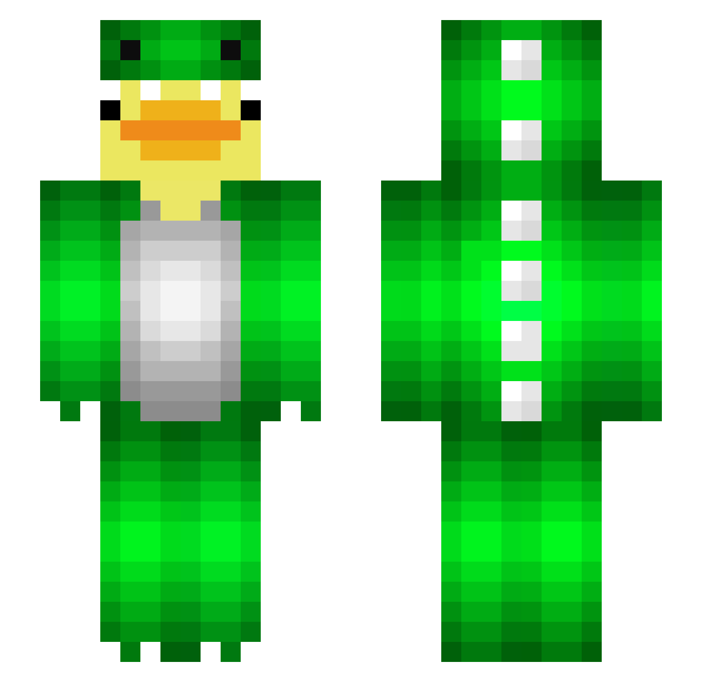 ImSON Minecraft skin, front and back view
