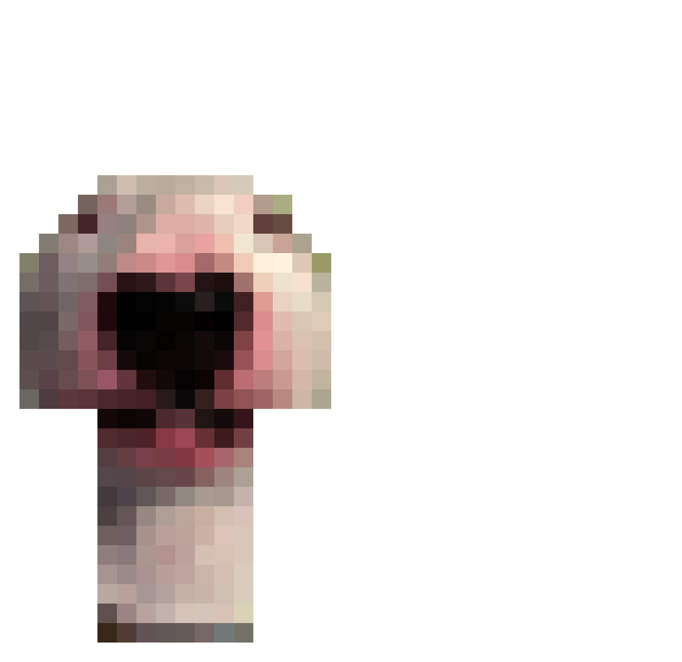 Chick_Deeze Minecraft skin, front and back view