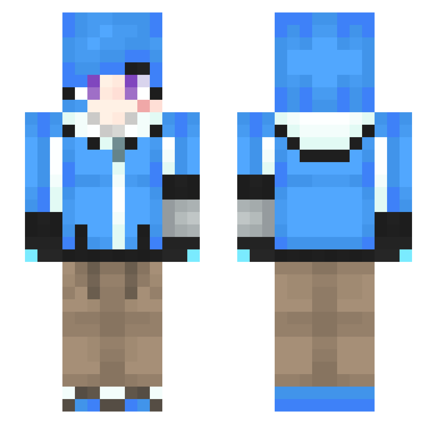 Freddy_707 Minecraft skin, front and back view