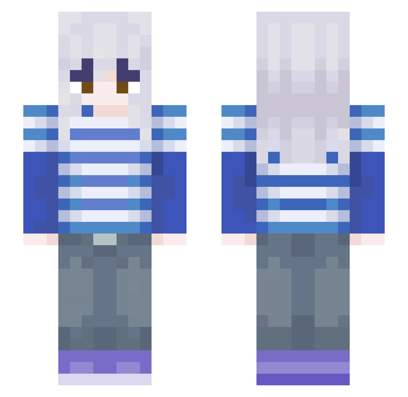 ErenDasheil Minecraft skin, front and back view