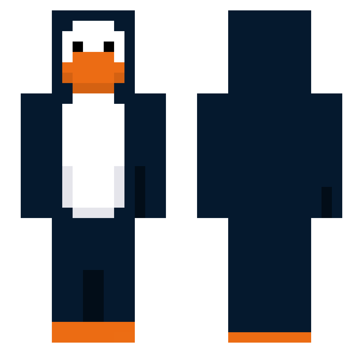 DiaxoweRxchanko Minecraft skin, front and back view