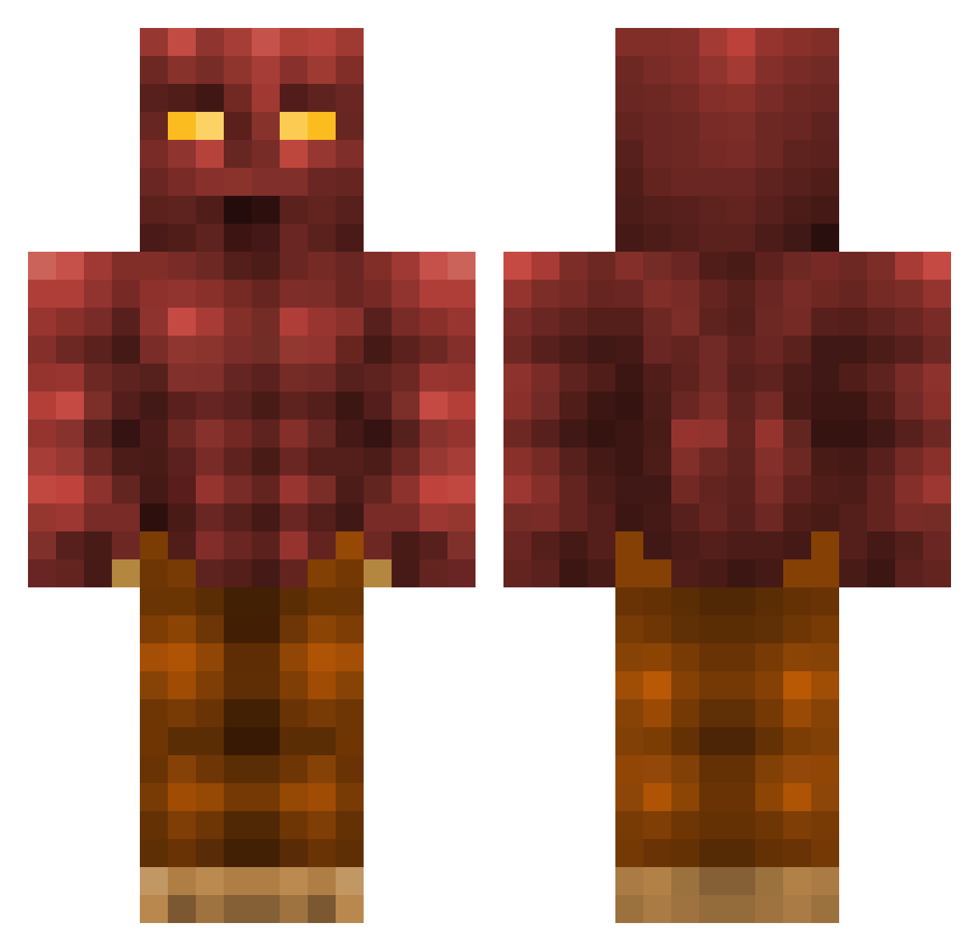 Random_Farmer Minecraft skin, front and back view