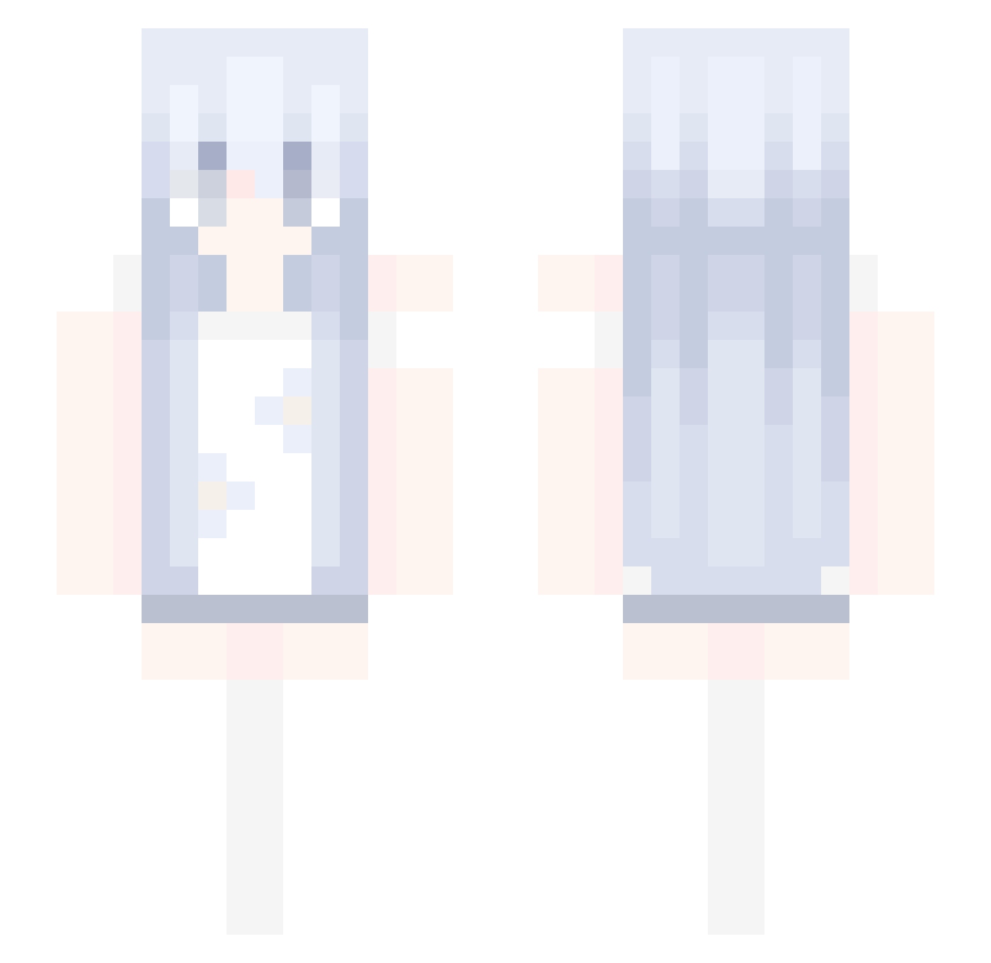Asia Minecraft skin, front and back view