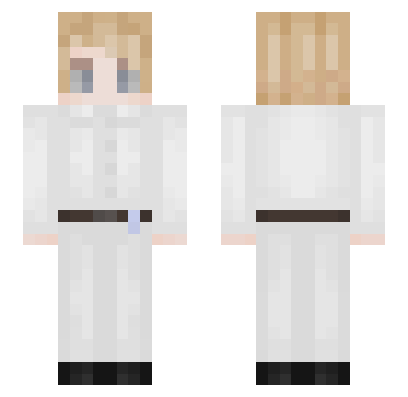 gayhobo Minecraft skin, front and back view