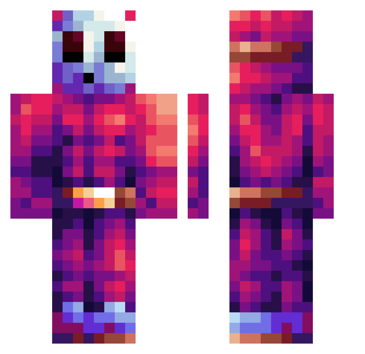 Emmmmmmaaa Minecraft skin, front and back view