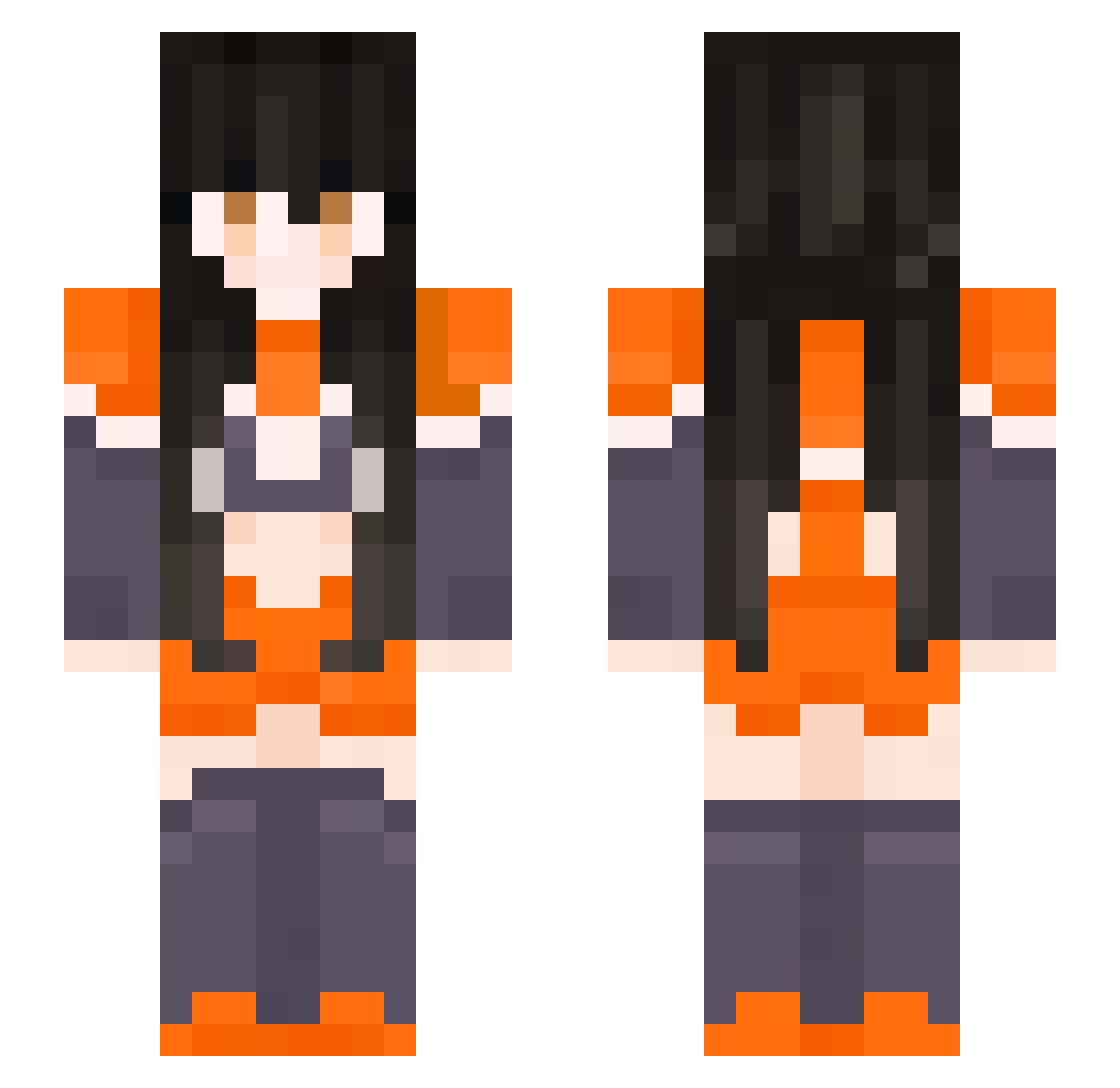0598 Minecraft skin, front and back view