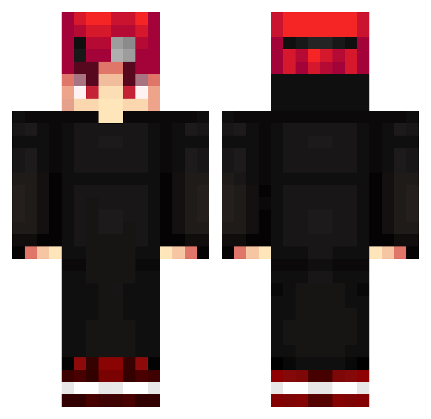 ReSeen Minecraft skin, front and back view