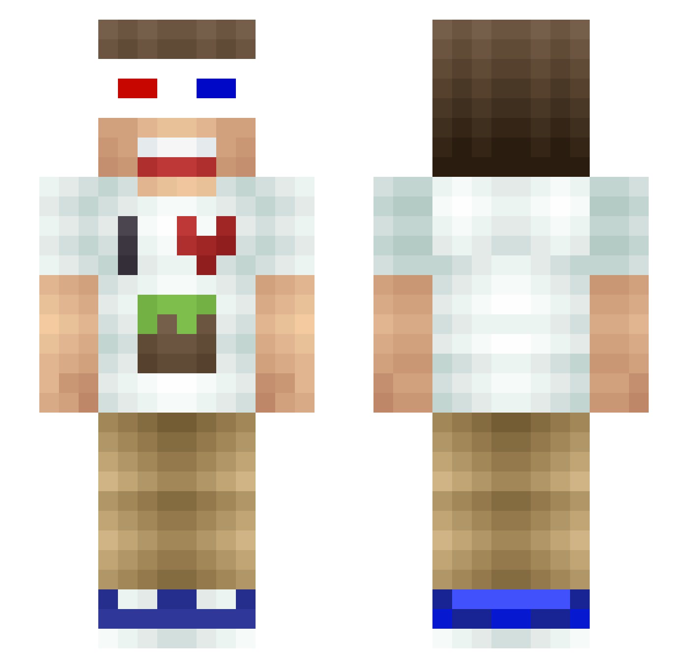 SmamMC Minecraft skin, front and back view