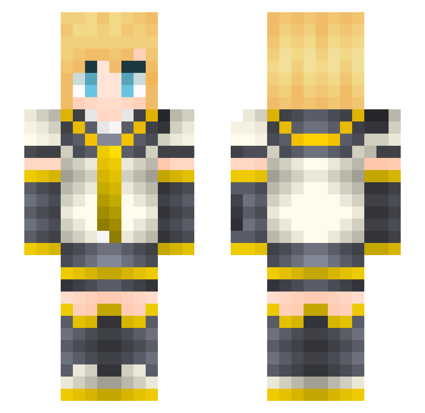 CagZie_ Minecraft skin, front and back view