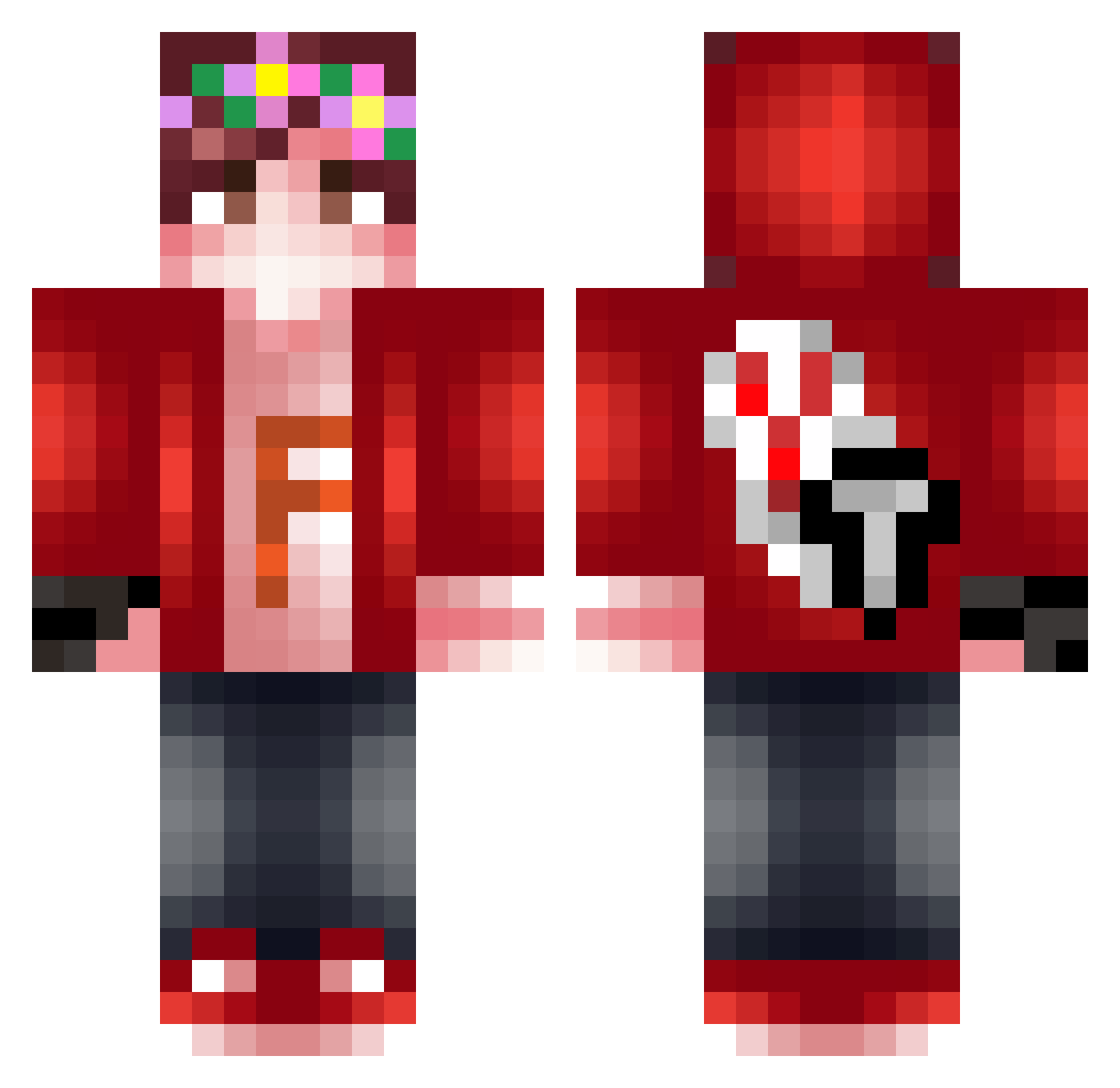 ItsFolzy_YT1 Minecraft skin, front and back view