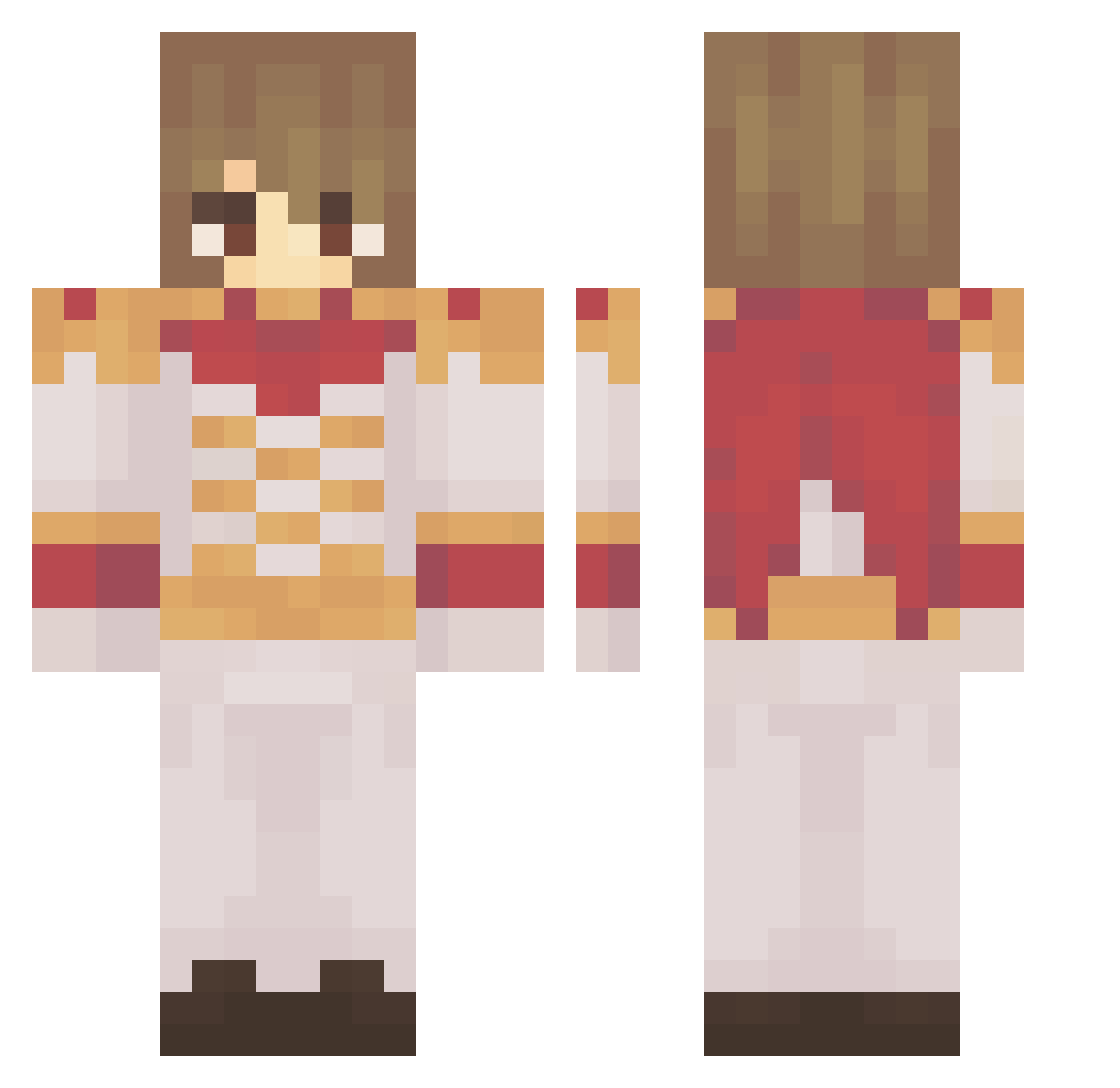 Lite8004 Minecraft skin, front and back view