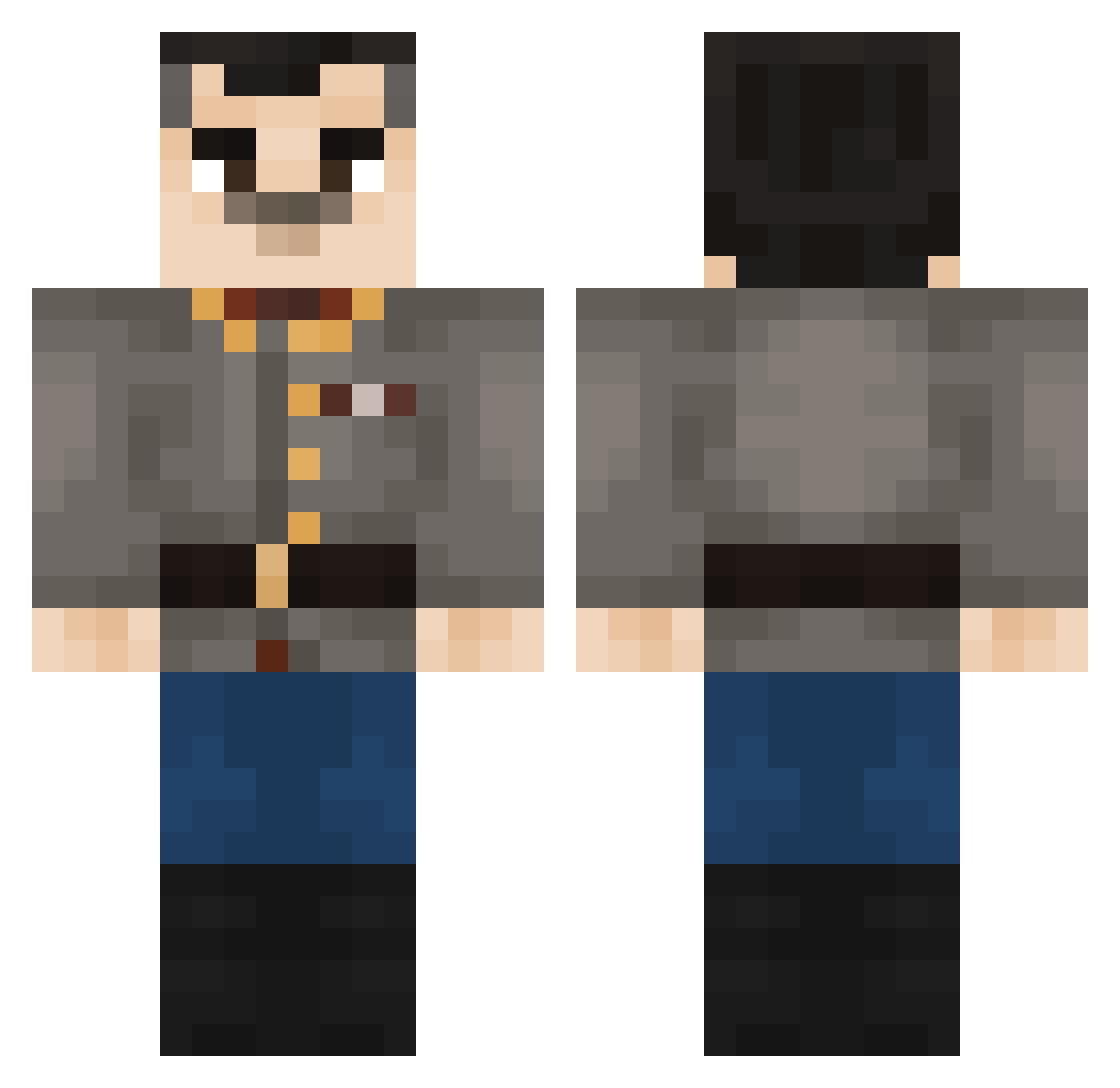 mripatiev Minecraft skin, front and back view