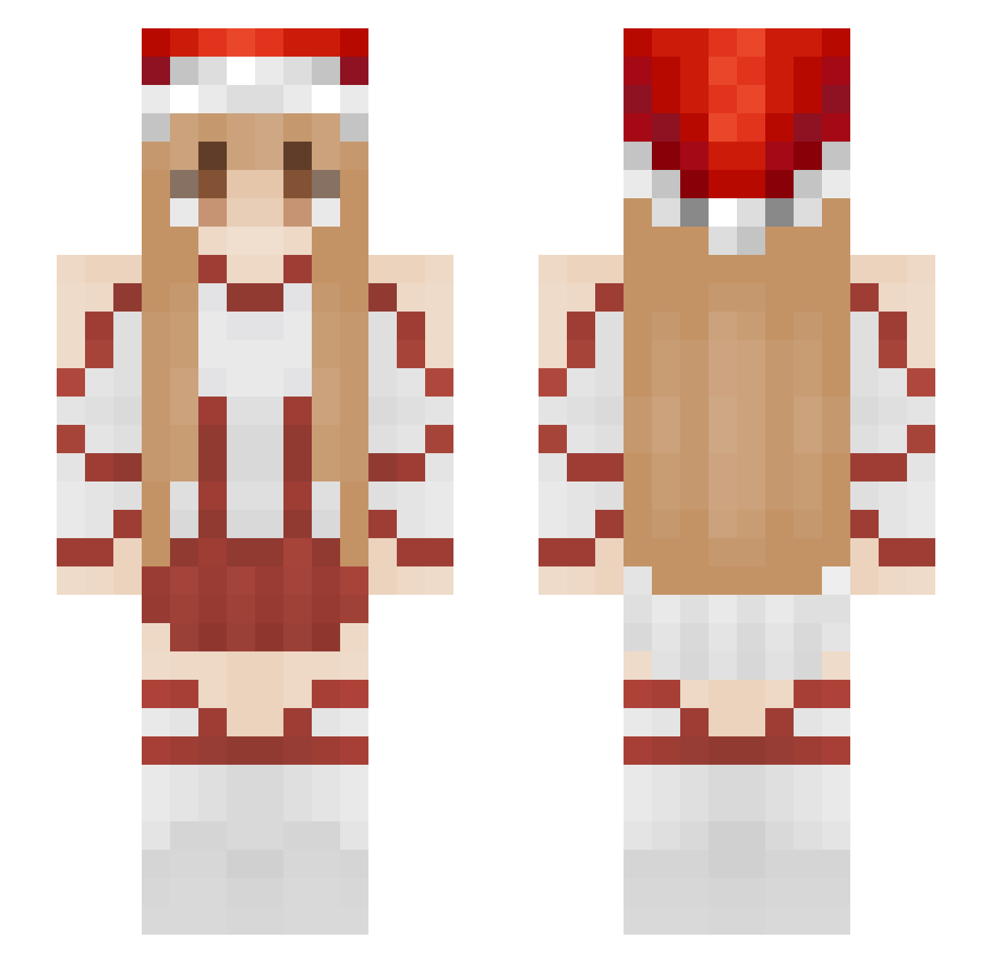 IchAsuna Minecraft skin, front and back view