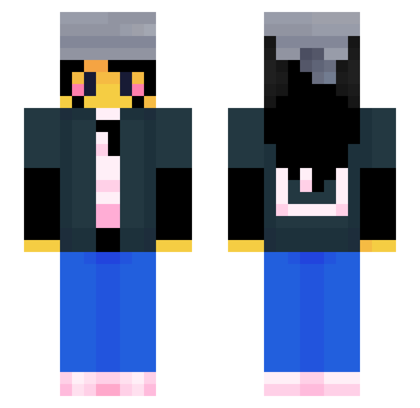 Its_Koioo Minecraft skin, front and back view
