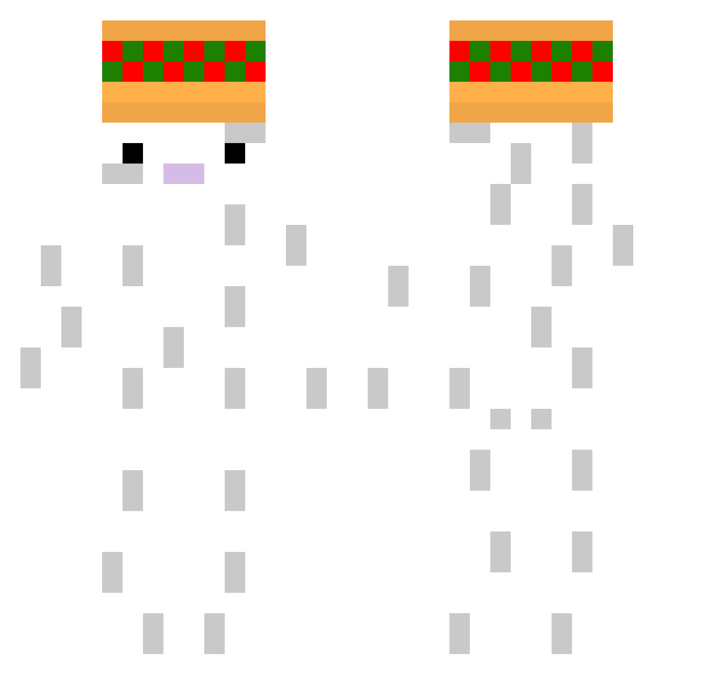MAGNUM131 Minecraft skin, front and back view