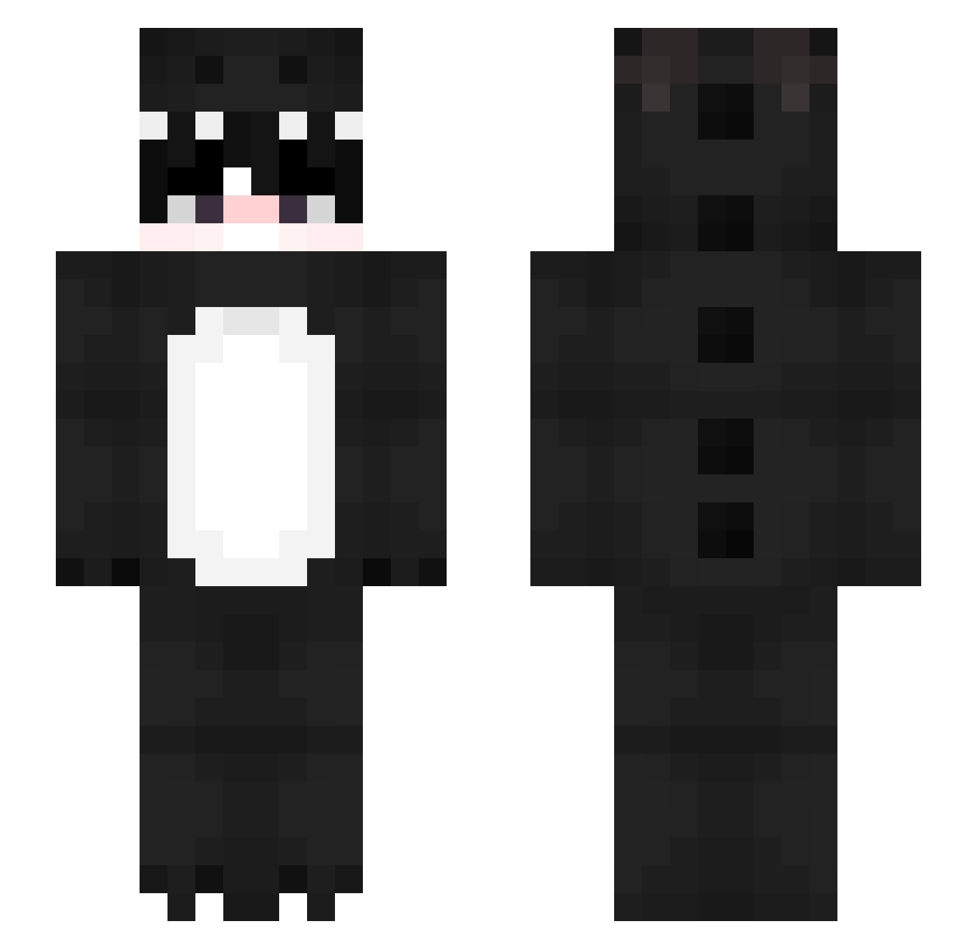 Lyax_ Minecraft skin, front and back view
