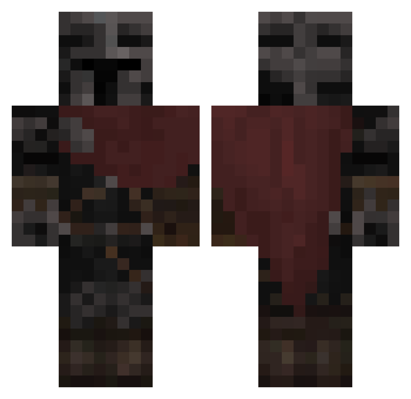 ZiggyMaster09 Minecraft skin, front and back view