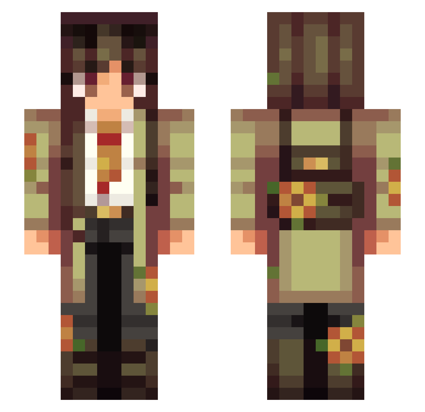 Starry_Oasis Minecraft skin, front and back view